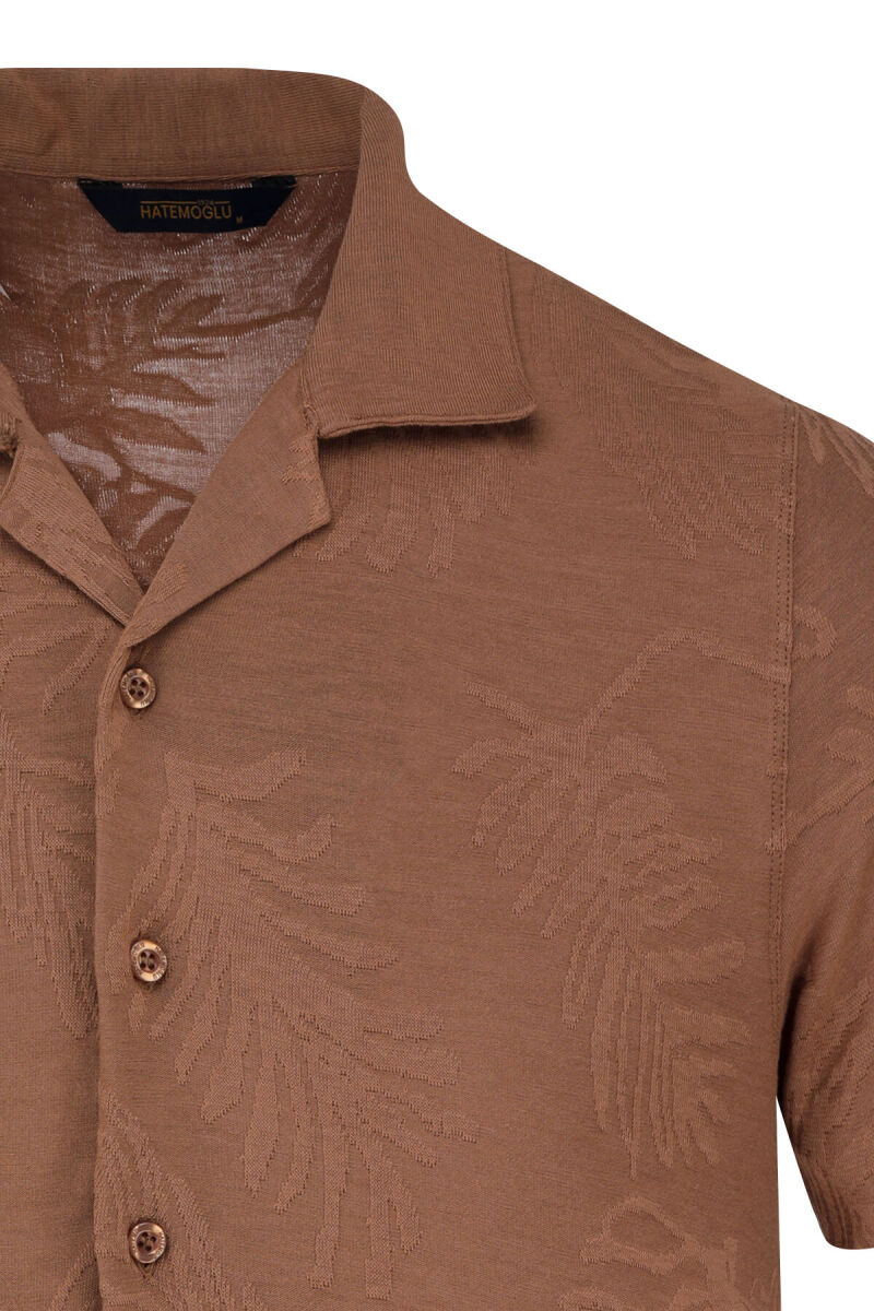 Camel Regular Fit Apaş Yaka Gömlek Tişört - Hatemoğlu (1)