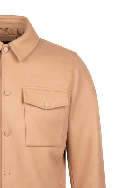 Camel Regular Fit Uzun Kollu Erkek Gömlek Ceket - 3