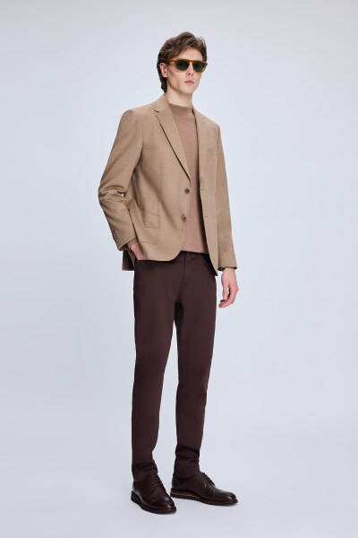 Camel Slim Fit Mono Yaka Casual Ceket - 2