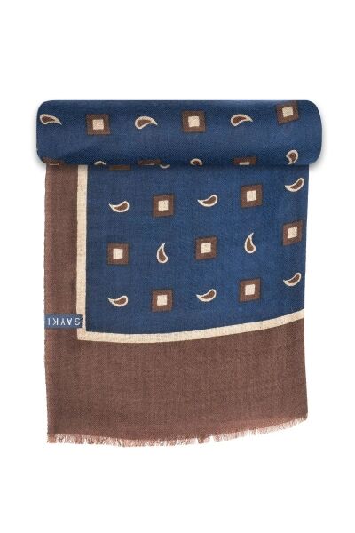 Desenli 100% Yün Atkı - 3