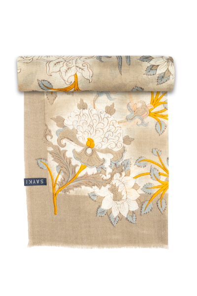 Hatemoğlu Desenli 100% Yün Atkı - 3