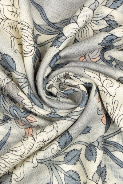 Hatemoğlu Desenli 100% Yün Atkı - 2