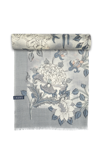 Hatemoğlu Desenli 100% Yün Atkı - 3