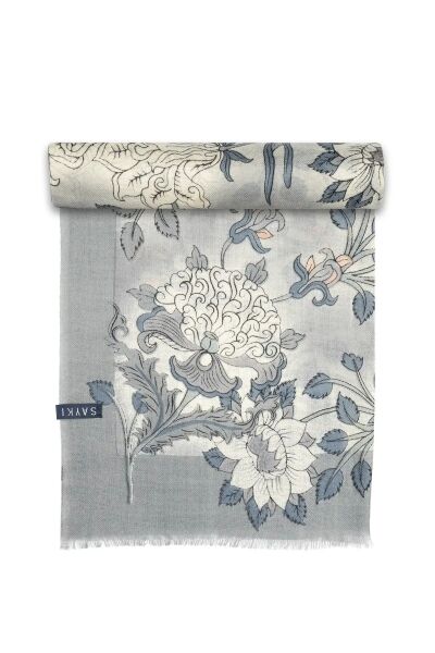 Hatemoğlu Desenli 100% Yün Atkı - 2