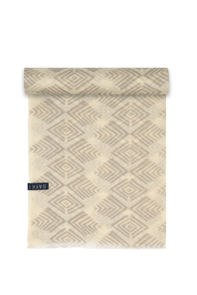 Hatemoğlu Desenli 100% Yün Atkı - 3