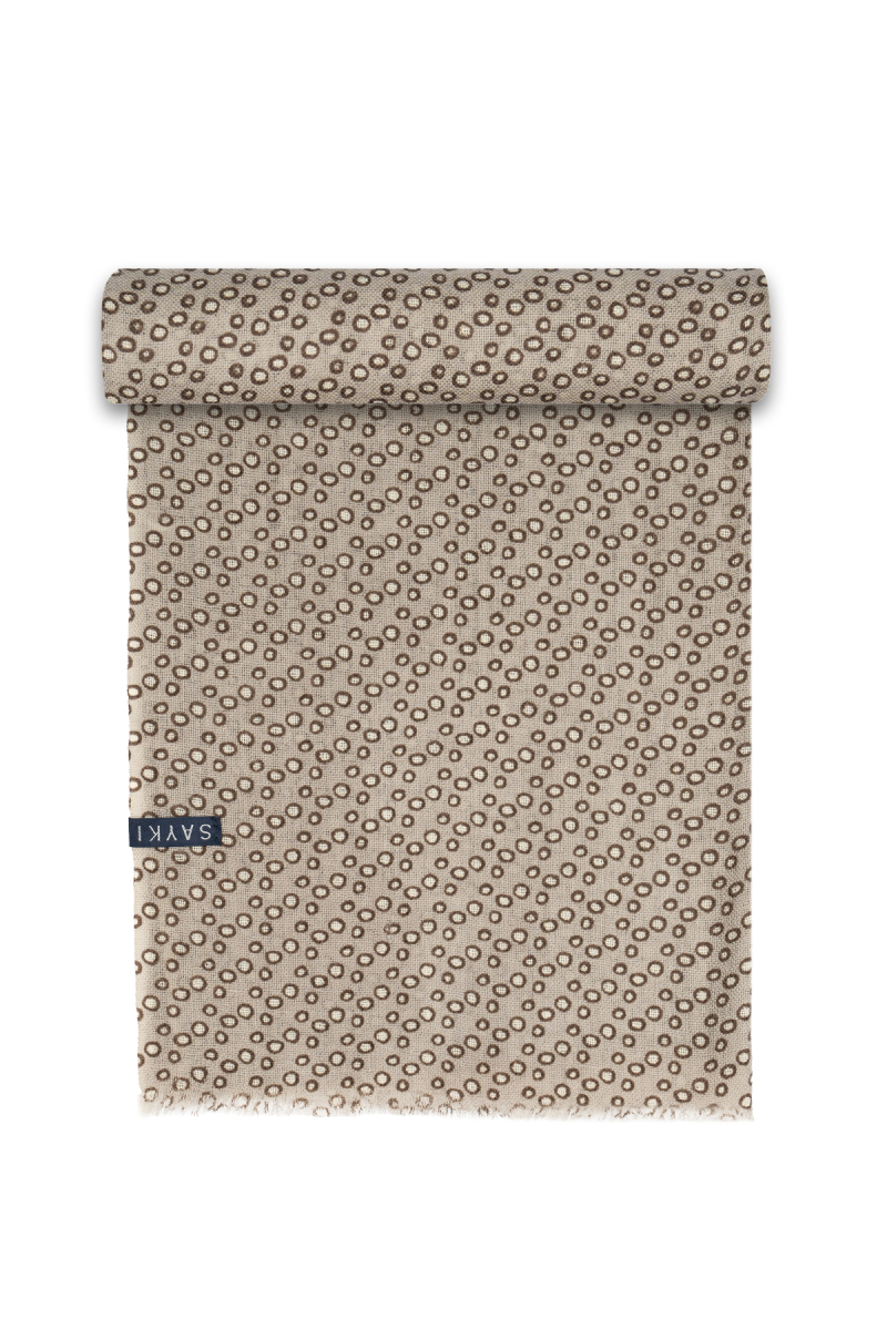 Hatemoğlu Desenli 100% Yün Atkı - HATEM SAYKI (1)