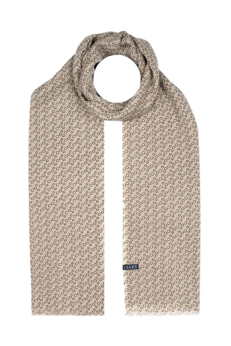 Desenli 100% Yün Atkı - Hatem Saykı