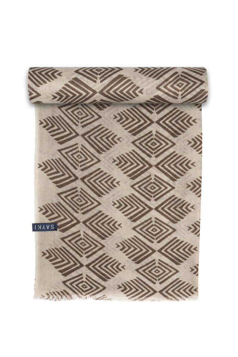 Desenli 100% Yün Atkı - Hatem Saykı (1)