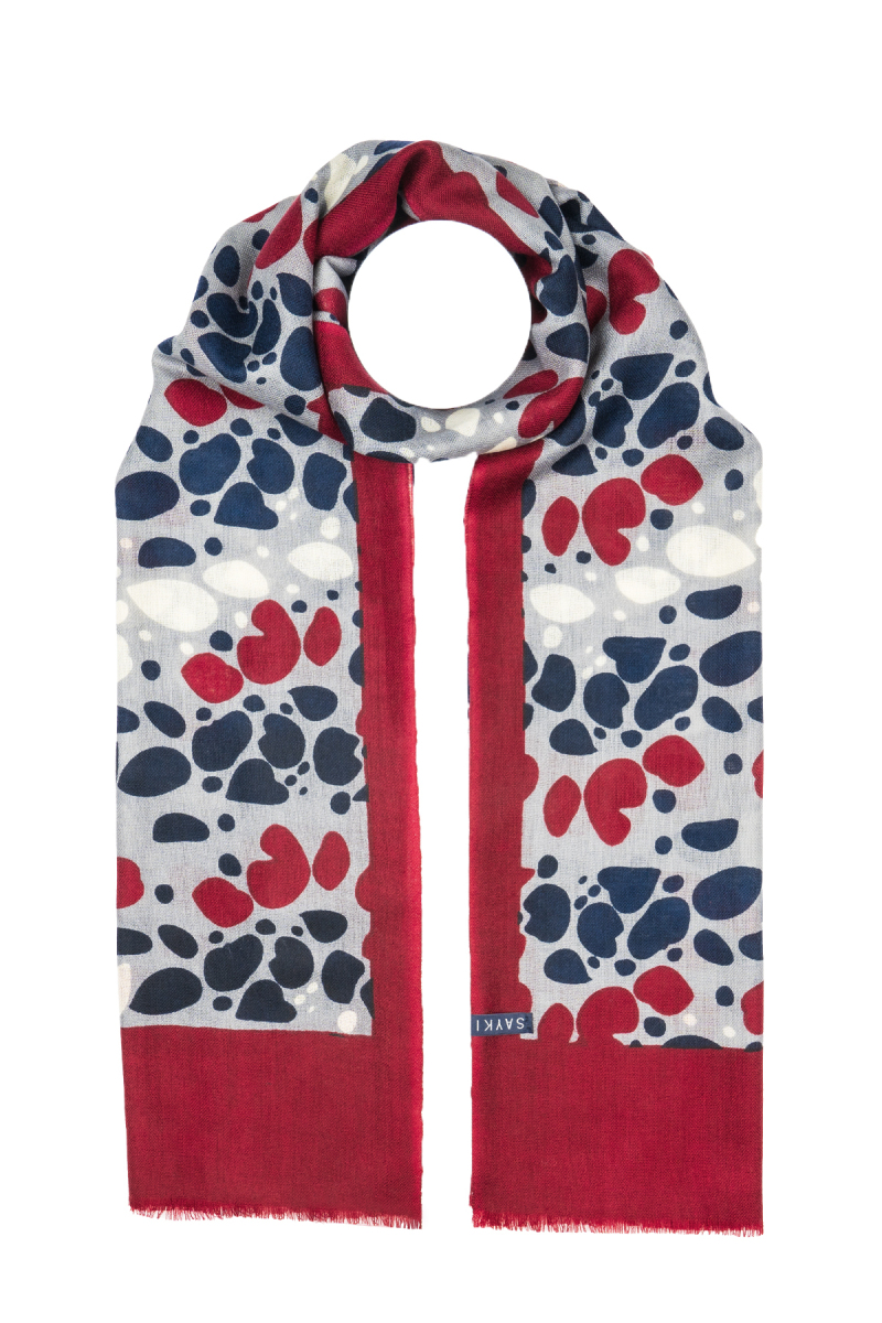 Hatemoğlu Desenli 100% Yün Atkı - Hatem Saykı