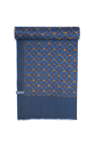 Hatemoğlu Desenli 100% Yün Atkı - 3