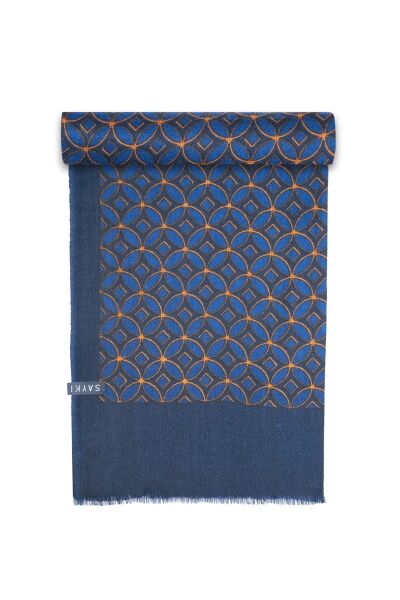 Desenli 100% Yün Atkı - 3