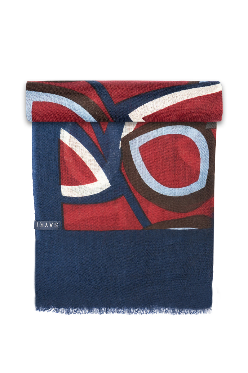 Hatemoğlu Desenli 100% Yün Atkı - Hatem Saykı (1)