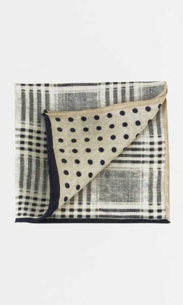 Desenli Bej Mendil - 5