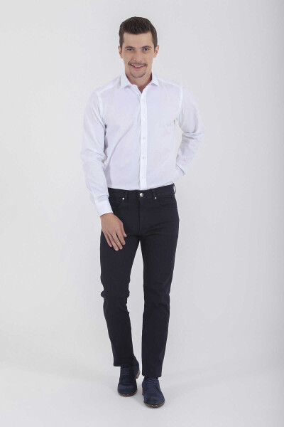 Beyaz Desenli Gömlek - 2