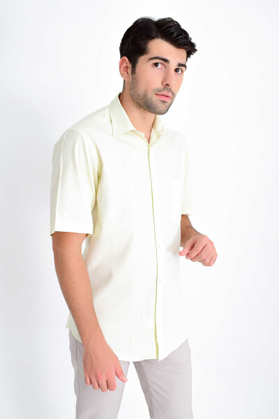 Bej Desenli Klasik Gömlek - 3