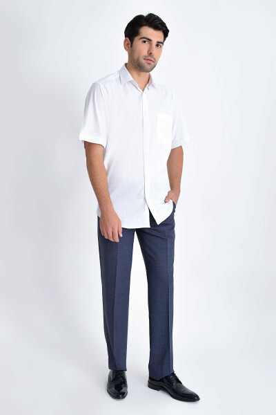 Kısa Kol Beyaz Desenli Gömlek - 2