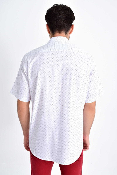 Desenli Klasik Bordo Gömlek - 3