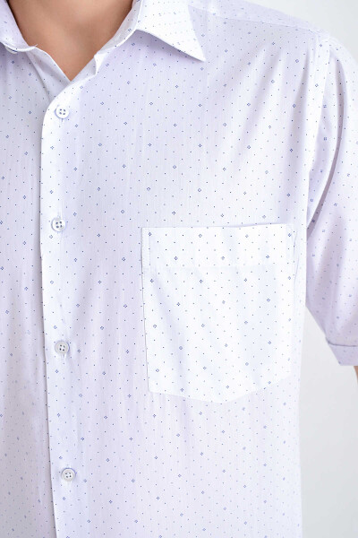 Desenli Klasik Lacivert Gömlek - 3