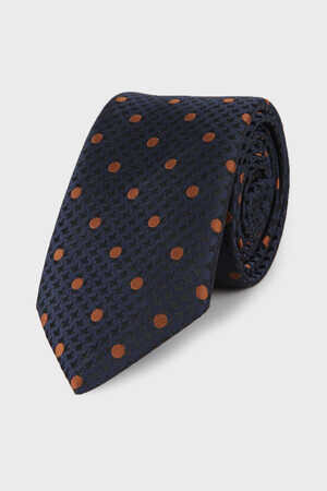 Lacivert Deseli Kravat - 2
