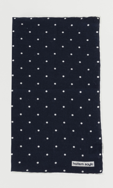 Desenli Lacivert Mendil - 7