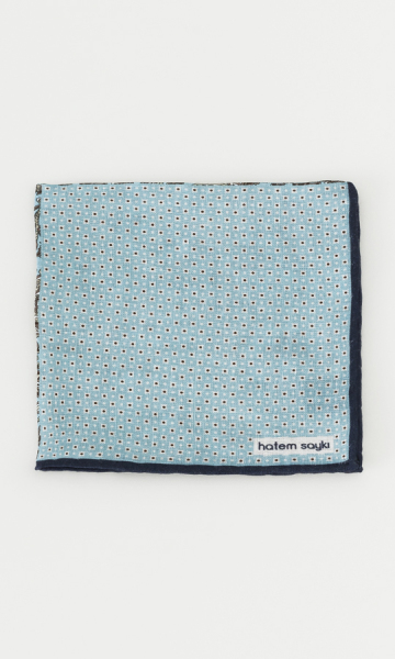 Desenli Mavi Mendil - 6