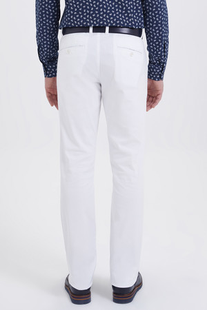Beyaz Regular Fit Spor Pantolon - Thumbnail
