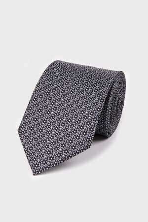 Desenli Siyah Kravat - 2