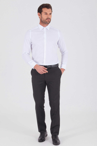 Beyaz Slim Fit Desenli Gömlek - 2