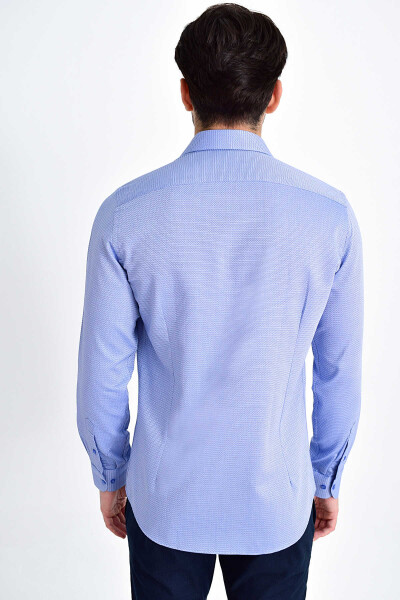 A.Lacivert D. Desenli Slim Fit Gömlek - 3