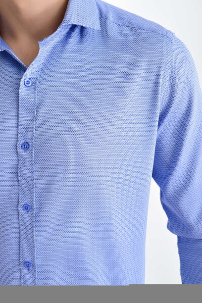 A.Lacivert D. Desenli Slim Fit Gömlek - 4