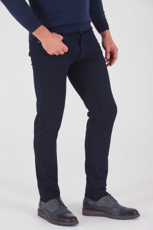 Lacivert Slim Fit Spor Pantolon - Thumbnail