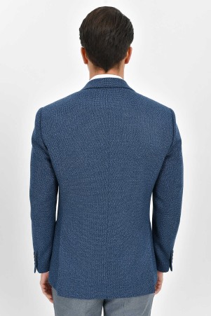 Mavi Slim Fit Desenli Blazer Ceket - Thumbnail