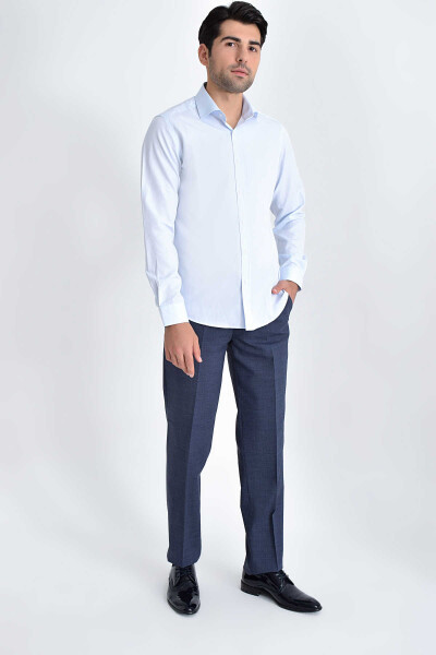 Mavi Desenli Slim Fit Gömlek - 2