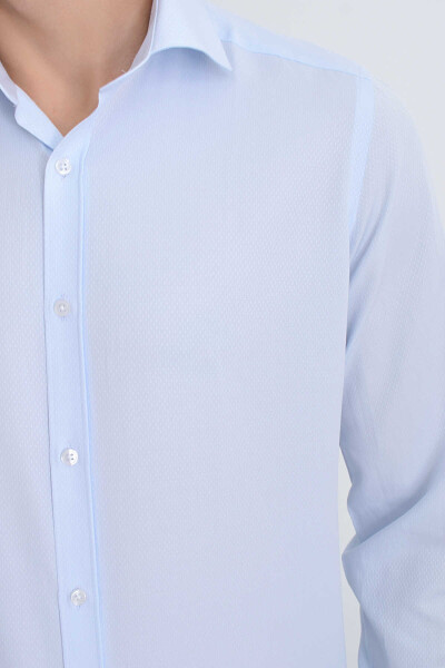 Mavi Desenli Slim Fit Gömlek - 5