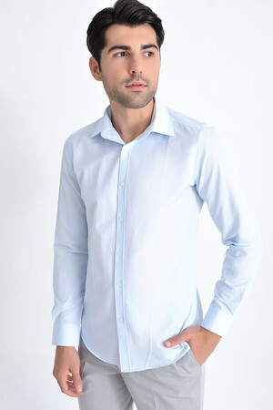 Mavi Desenli Slim Fit Gömlek - 6