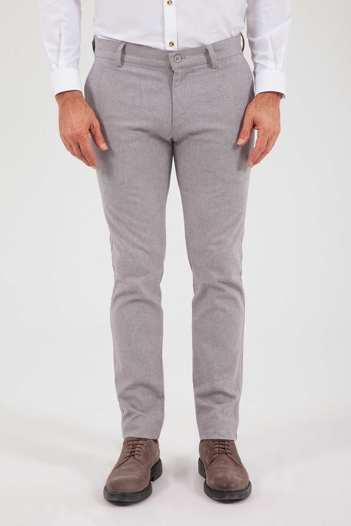 Desenli Slim Fit Pantolon - 2