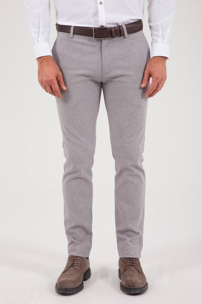 Desenli Slim Fit Pantolon - 1