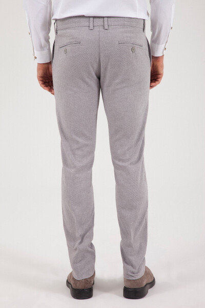 Desenli Slim Fit Pantolon - 4