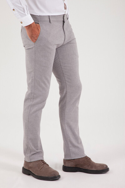 Desenli Slim Fit Pantolon - 3