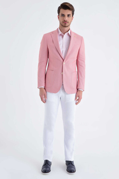 Pembe Slim Fit Spor Ceket - 2