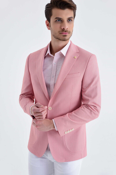 Pembe Slim Fit Spor Ceket - 3