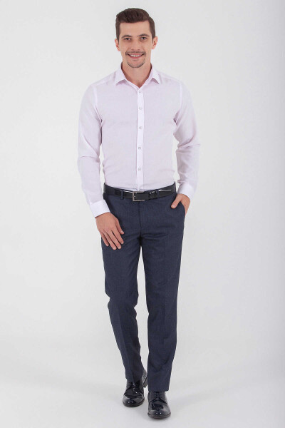 Pembe Çizgili Slim Fit Gömlek - 2