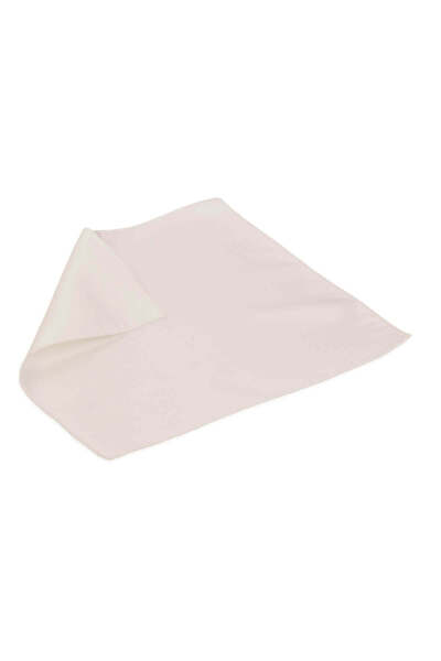 Ekru Klasik Saten Cep Mendili - 2