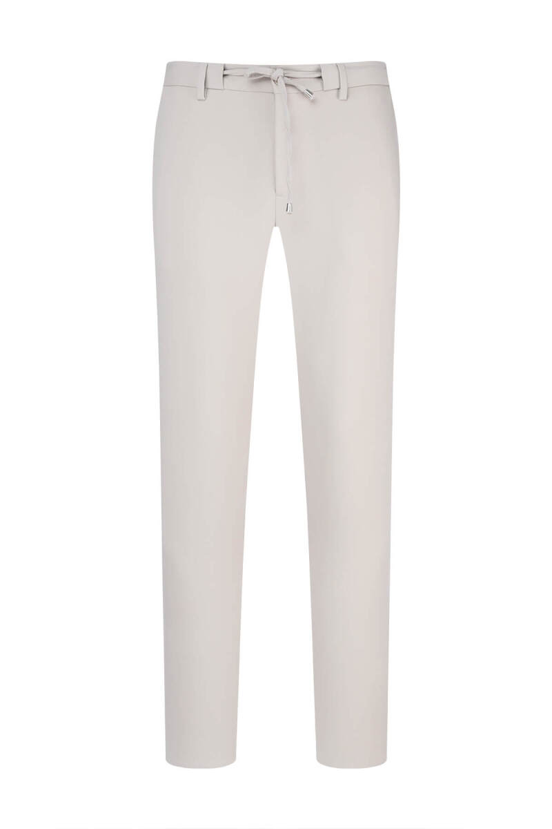 Ekru Rahat Kesim Yandan Cepli Jogger Pantolon - SAYKI