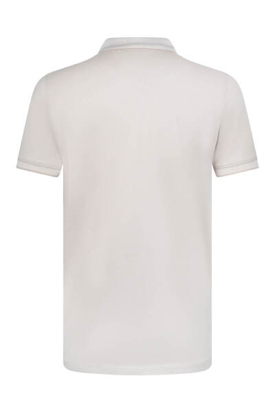 Ekru Regular Fit 100% Pamuklu Polo Yaka Tişört - 5
