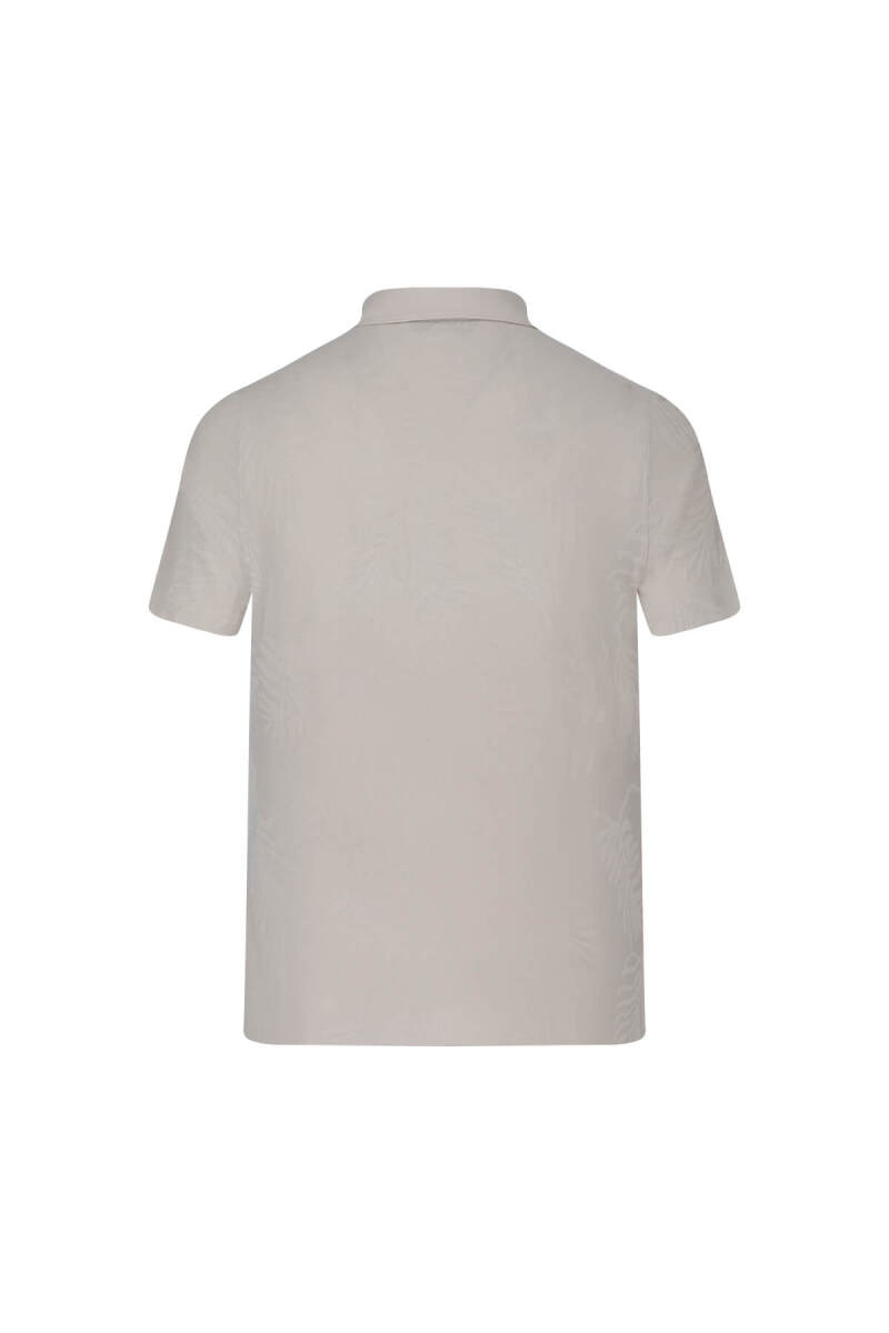 Ekru Regular Fit Apaş Yaka Gömlek Tişört - Hatemoğlu (1)