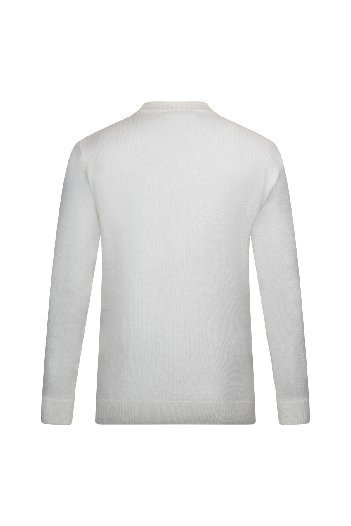 Ekru Regular Fit Çeyrek Balıkçı Yaka Triko Kazak - 2