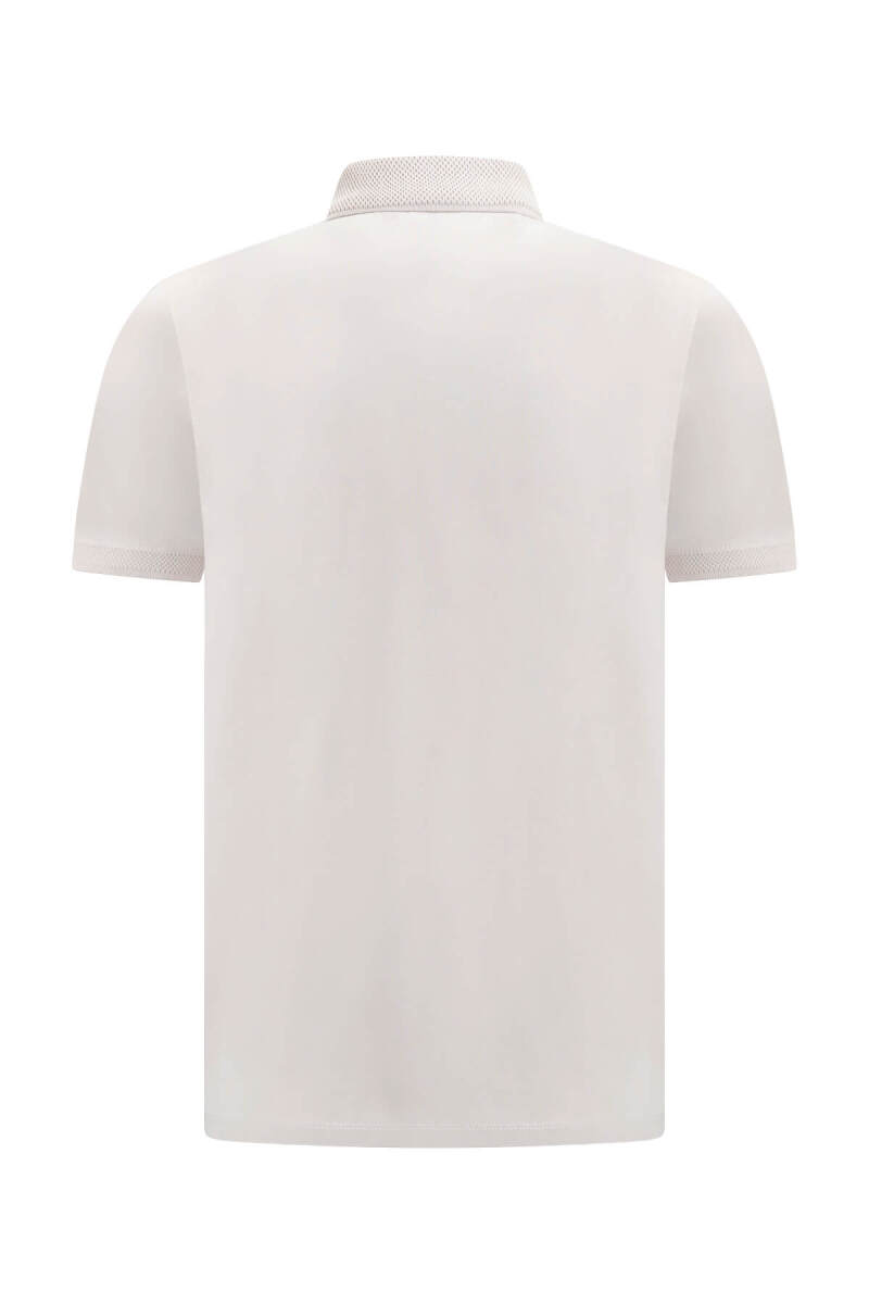 Ekru Regular Fit Polo Yaka Pamuklu Tişört - Hatemoğlu (1)