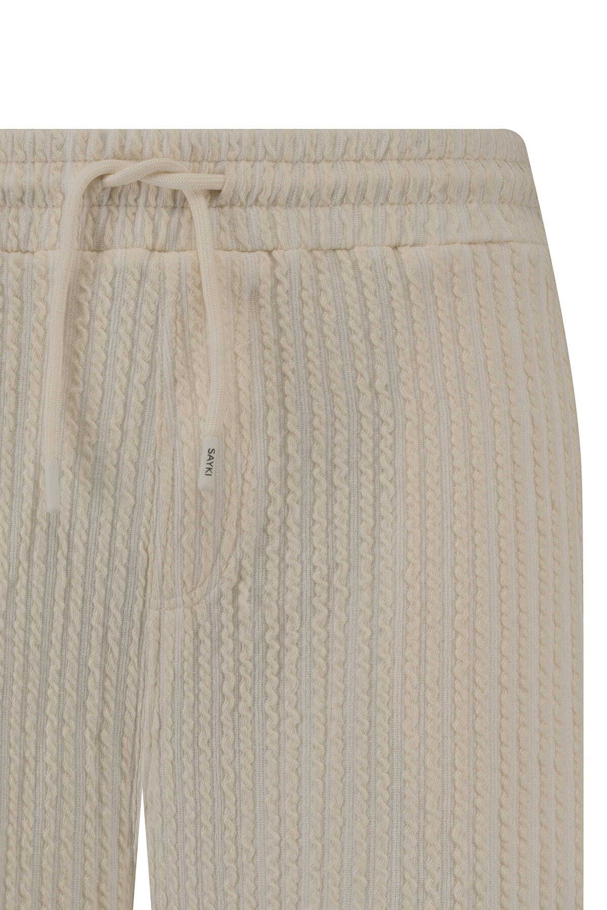 Ekru Regular Fit Yandan Cepli Şort - 5