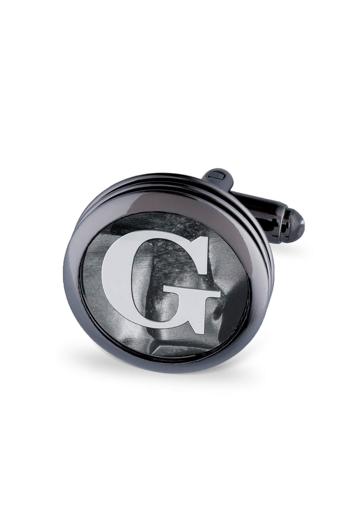 G Harfli Yuvarlak Tekli Kol Düğmesi - 1